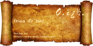 Onea Ábel névjegykártya